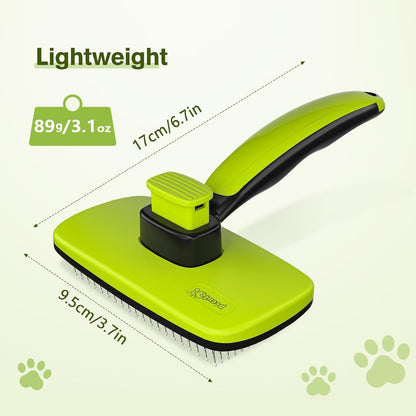 Pecute Cepillo Perros Y Gatos Peine Para Mascotas Quitar Y Remover El Pelo Muerto Carda Con Púas Flexible De Acero Inoxidable Para Desenredar Y Peinar a Mascotas, Reduce 95% De Pelo Suelto Cómodo
